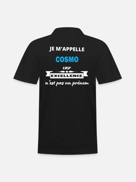 Je m'appelle excellence Cosmo - Polo Homme - noir
