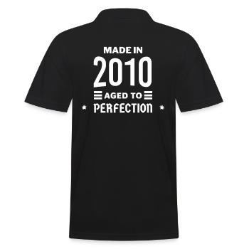 Made in aged to perfection 2010 - Men's Polo Shirt - black - Back - Kai (181cm)