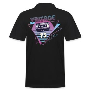 Vintage 1973 Cadeau d’anniversaire Cassette Rétro - Polo Homme - noir - Dos - Kai (181cm)
