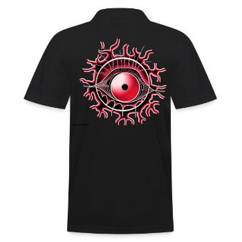 Eye red - Men's Polo Shirt - black - Back - Kai (181cm)