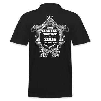 2005 - Men's Polo Shirt - black - Back - Kai (181cm)