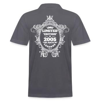 2005 - Männer Poloshirt - Anthrazit - Hinten - Nico (186cm)