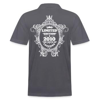 2010 - Men's Polo Shirt - charcoal grey - Back - Nico (186cm)
