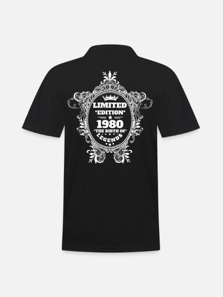 1980 - Men's Polo Shirt - black