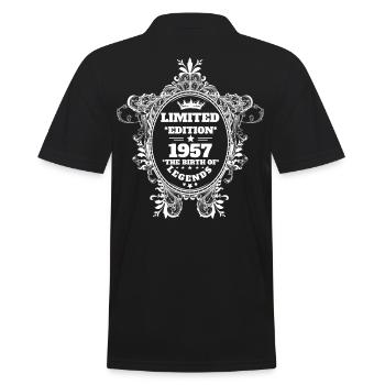1957 - Men's Polo Shirt - black - Back - Kai (181cm)