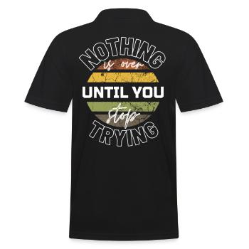 Chemises à slogans Dictons de motivation Citations motivantes - Polo Homme - noir - Dos - Kai (181cm)