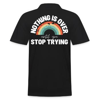 Chemises à slogans Dictons de motivation Citations motivantes - Polo Homme - noir - Dos - Kai (181cm)