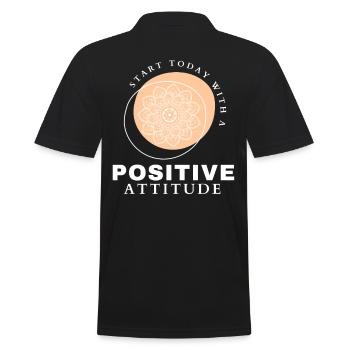 ATTITUDE POSITIVE ÉTAT D’ Motivation - Polo Homme - noir - Dos - Kai (181cm)