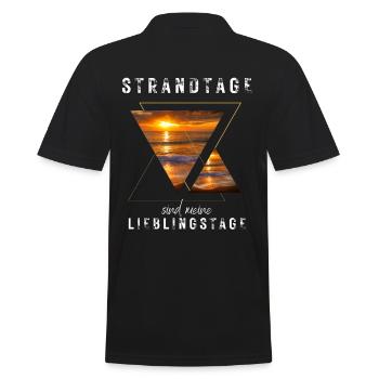 SOMMER ich bin dann soweit - HELLO SUMMER - Männer Poloshirt - Schwarz - Hinten - Kai (181cm)