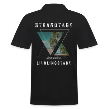 SOMMER ich bin dann soweit - HELLO SUMMER - Männer Poloshirt - Schwarz - Hinten - Kai (181cm)