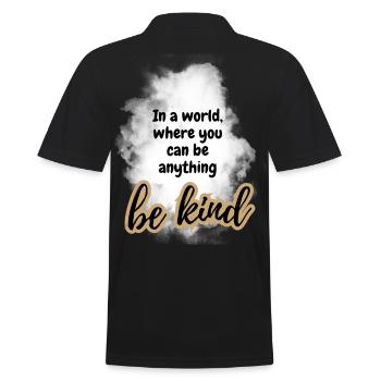 Soyez gentil ATTITUDE POSITIVE ÉTAT D’ Motivation - Polo Homme - noir - Dos - Kai (181cm)