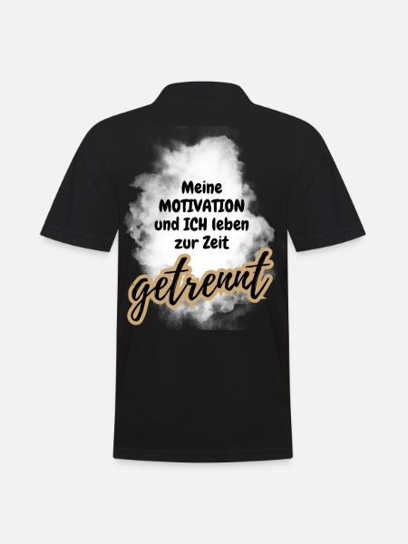 POSITIVE EINSTELLUNG MINDSET Motivation - Männer Poloshirt - Schwarz