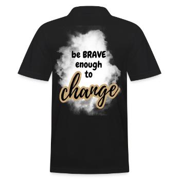 ATTITUDE POSITIVE ÉTAT D’ Motivation - Polo Homme - noir - Dos - Kai (181cm)