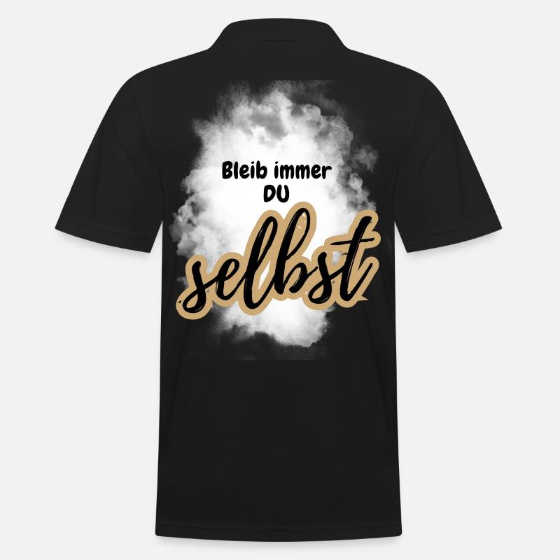 POSITIVE EINSTELLUNG MINDSET Motivation - Männer Poloshirt - Schwarz