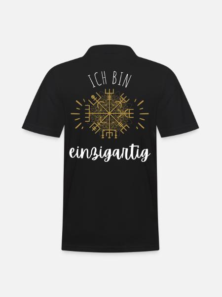 Wegweiser MOTIVATION - VEGVISIR - Männer Poloshirt - Schwarz