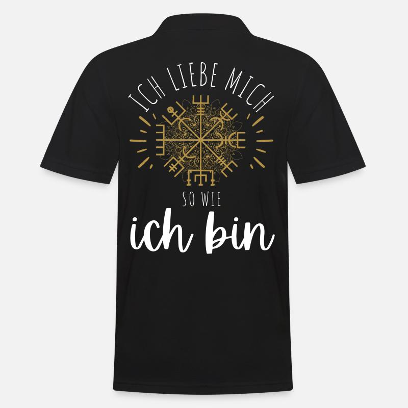 Wegweiser MOTIVATION - VEGVISIR - Männer Poloshirt - Schwarz