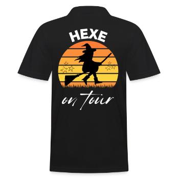 HEXE on tour HEXEN hexen - Männer Poloshirt - Schwarz - Hinten - Kai (181cm)