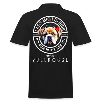 Bulldogge Bulldog Bulldoggen - Männer Poloshirt - Schwarz - Hinten - Kai (181cm)