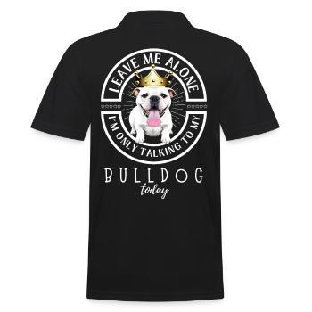 Bulldogge Bulldog Bulldoggen - Männer Poloshirt - Schwarz - Hinten - Kai (181cm)