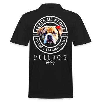 Bulldogge Bulldog Bulldoggen - Männer Poloshirt - Schwarz - Hinten - Kai (181cm)