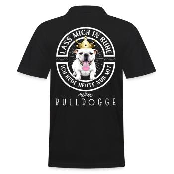 Bulldogge Bulldog Bulldoggen - Männer Poloshirt - Schwarz - Hinten - Kai (181cm)