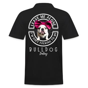 Bulldogge Bulldog Bulldoggen - Männer Poloshirt - Schwarz - Hinten - Kai (181cm)