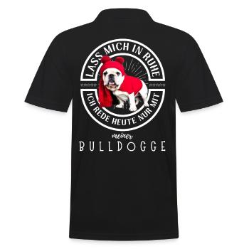 Bulldogge Bulldog Bulldoggen - Männer Poloshirt - Schwarz - Hinten - Kai (181cm)