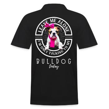 Bulldogge Bulldog Bulldoggen - Männer Poloshirt - Schwarz - Hinten - Kai (181cm)
