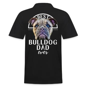 Bulldogge - MEILLEUR Bulldog DAD - Bulldoggen Papa - Polo Homme - noir - Dos - Kai (181cm)