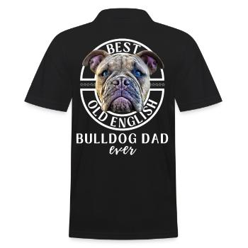 Bulldogge - MEILLEUR Papa Bulldog - Bulldoggen Papa - Polo Homme - noir - Dos - Kai (181cm)