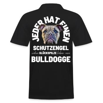 TOUT LE MONDE A UN ANGE GARDIEN... Bulldogge Bulldog - Polo Homme - noir - Dos - Kai (181cm)
