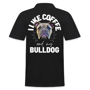 Bulldog J’AIME LE CAFÉ ET MON Bulldog Bulldogs - Polo Homme - noir - Dos - Kai (181cm)