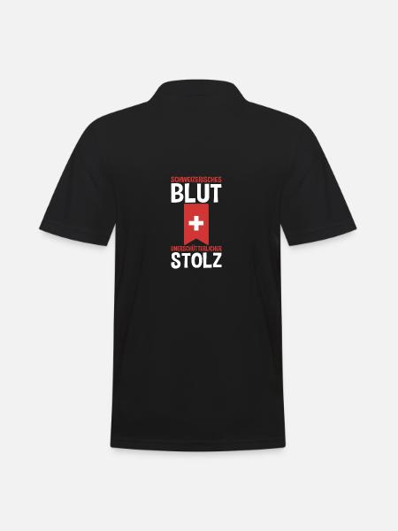 Swiss Switzerland - Men's Polo Shirt - black
