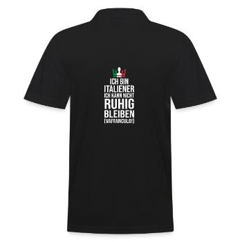 Italien Italiener Vaffanculo - Männer Poloshirt - Schwarz - Hinten - Kai (181cm)