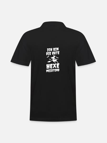 Hexe Hexenbesen Hexenkostüm Halloween - Männer Poloshirt - Schwarz
