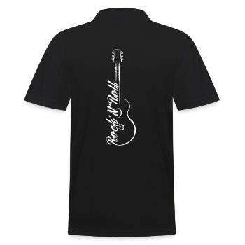 Rock n Roll Guitar - Men's Polo Shirt - black - Back - Kai (181cm)