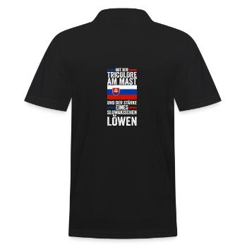 Slowaken Slowakei - Männer Poloshirt - Schwarz - Hinten - Kai (181cm)