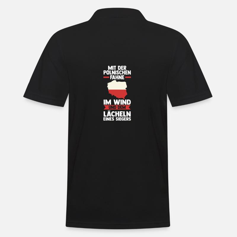 Pole Polnisch Polen - Männer Poloshirt - Schwarz