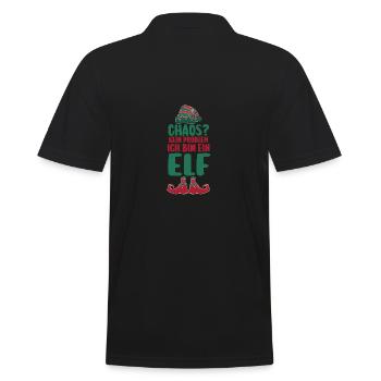 Weihnachtsmann Weihnachten Weihnachtsfest Elf - Männer Poloshirt - Schwarz - Hinten - Kai (181cm)