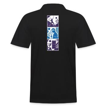 TENNIS WORLD - Tennis AI généré - Polo Homme - noir - Dos - Kai (181cm)