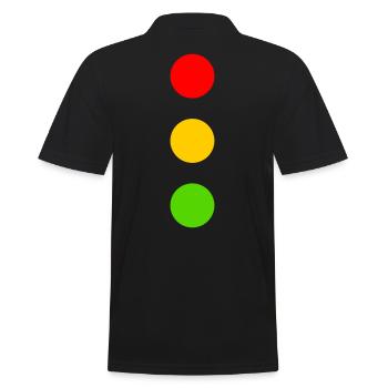 Costume de feu de circulation Rouge Jaune Vert Points Carnaval - Polo Homme - noir - Dos - Kai (181cm)