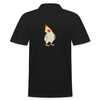 Cockatiel - Men's Polo Shirt - black - Back - Kai (181cm)
