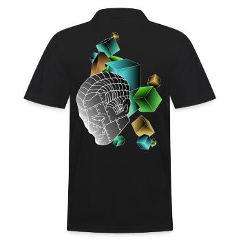 Robots avec des cubes colorés - Polo Homme - noir - Dos - Kai (181cm)