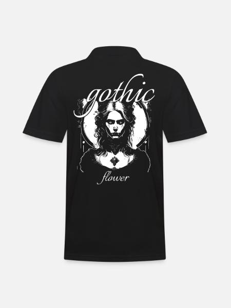 Fleur gothique - Polo Homme - noir