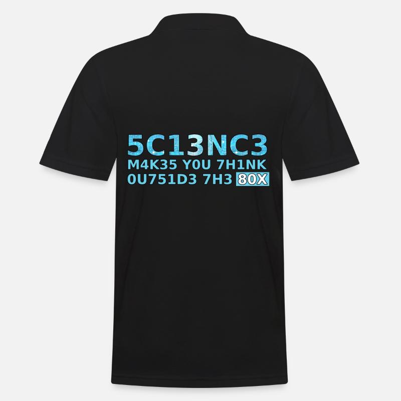 science makes you think outside the box Geschenk - Männer Poloshirt - Schwarz