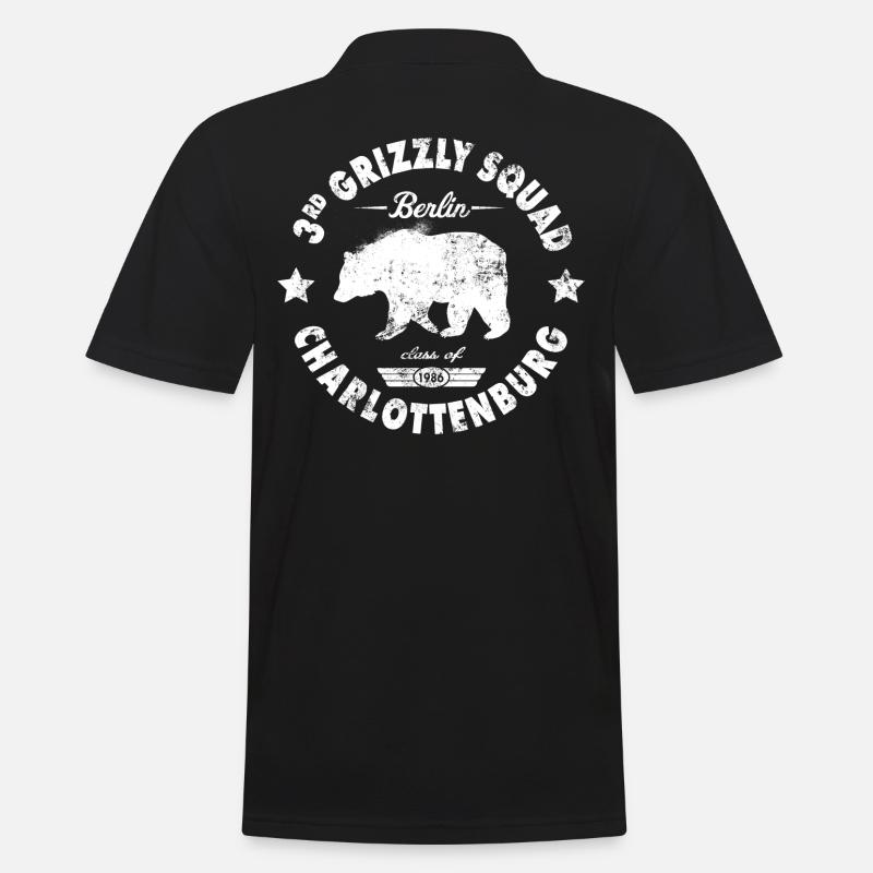 Berlin - Männer Poloshirt - Schwarz