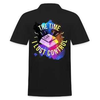 Die Zeit keiner Kontrolle Ctrl Art Design - Männer Poloshirt - Schwarz - Hinten - Kai (181cm)
