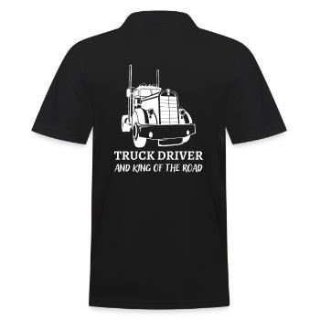 Chauffeur de camion et roi de la route - Polo Homme - noir - Dos - Kai (181cm)