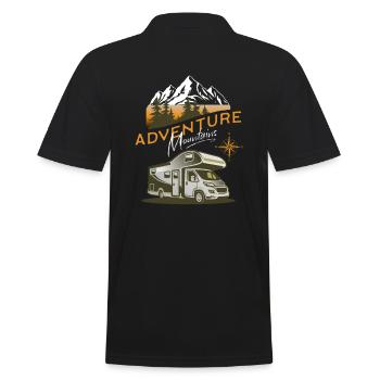 Camper Van Adventure Montagnes - Polo Homme - noir - Dos - Kai (181cm)