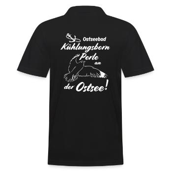 Kühlungsborn Ostseebad und Perle an der Ostsee - Männer Poloshirt - Schwarz - Hinten - Kai (181cm)
